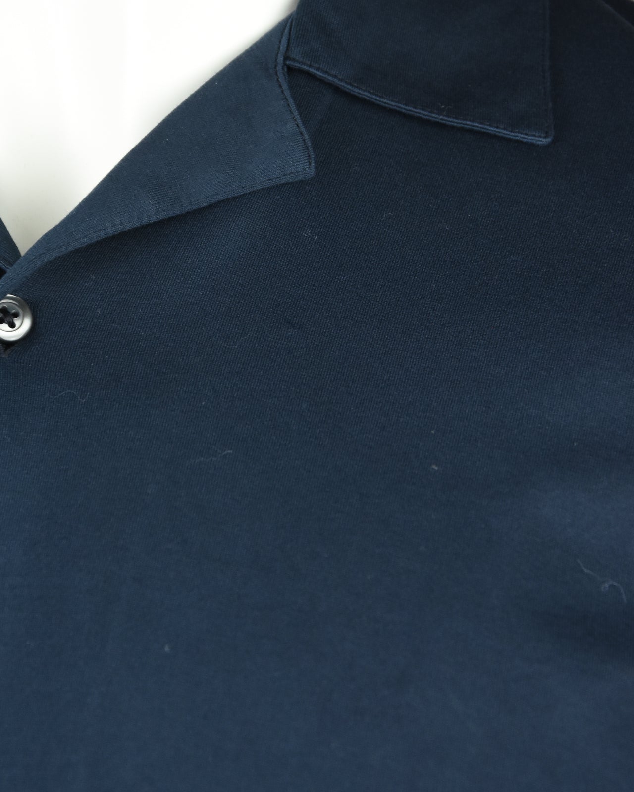 Zattura Relaxed Fit Short Sleeve Cuban Shirt (Navy)