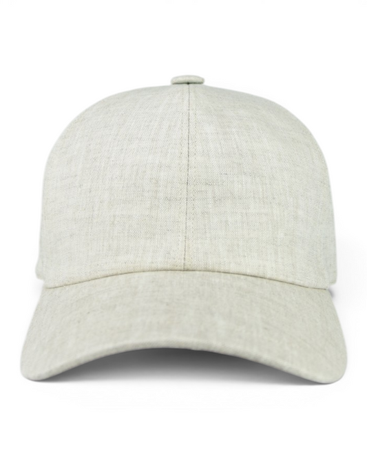 Zattura Elasticated Linen Baseball Cap (Stone Grey)