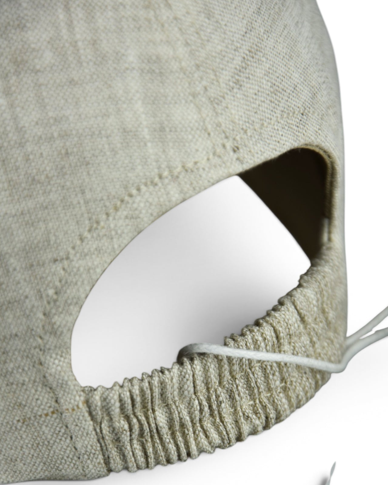Zattura Elasticated Linen Baseball Cap (Stone Grey)
