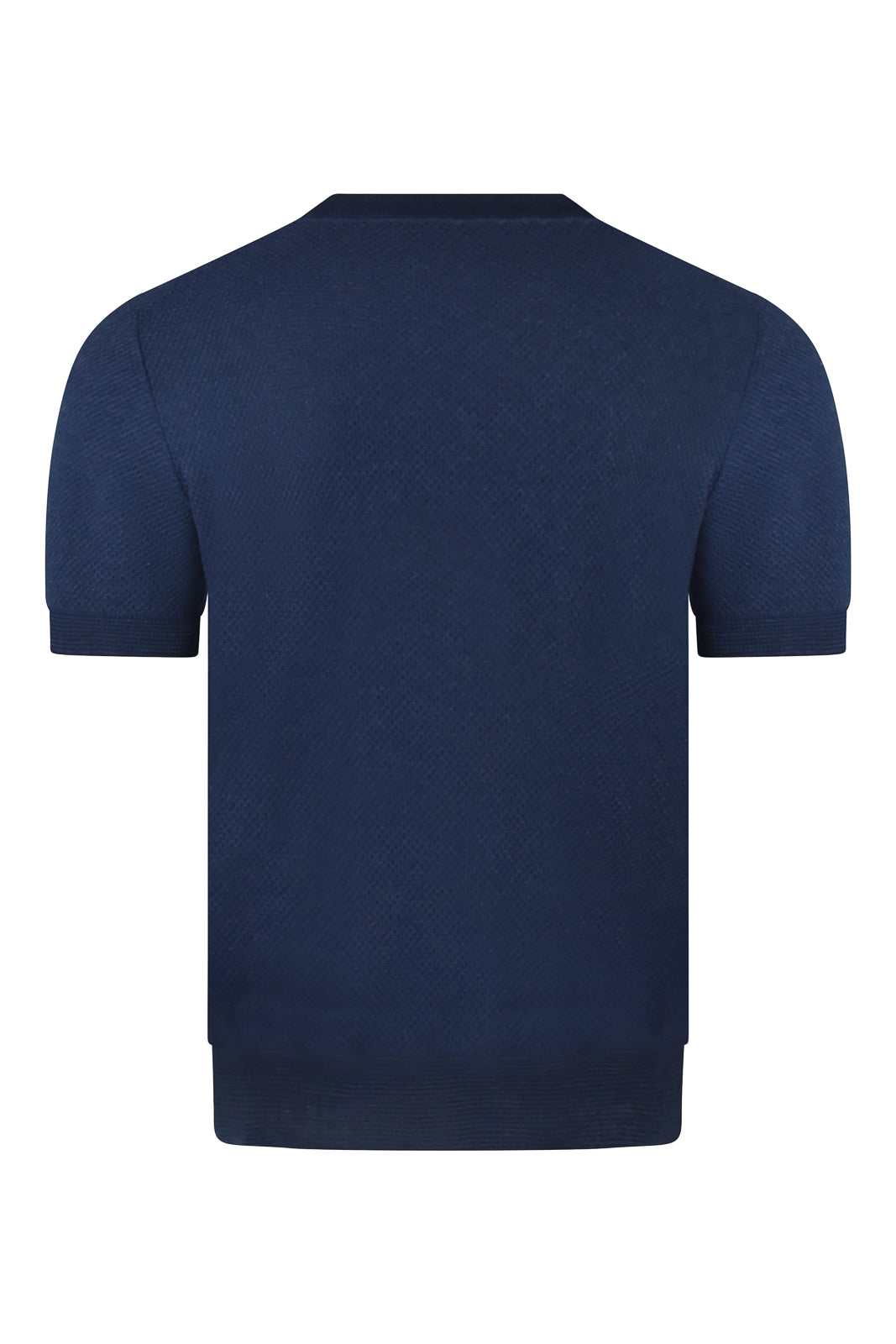 Zattura Textured Knit Short Sleeve T-Shirt (Navy)