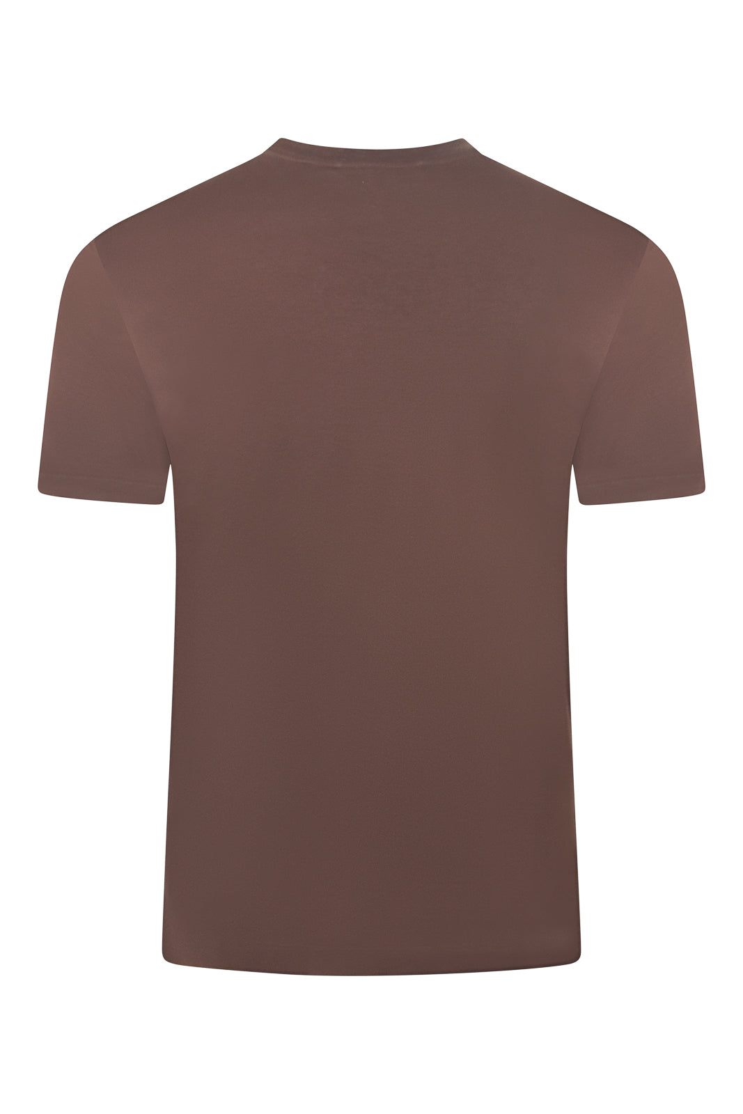 Zattura High Collar Short Sleeve Supima Cotton T-Shirt (Rust Red)