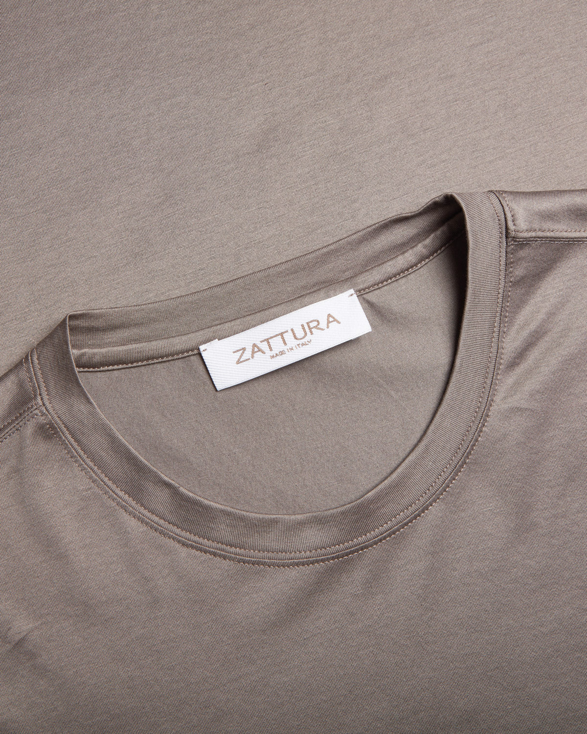 Short Sleeve Mercerised T-shirt (Taupe Brown)