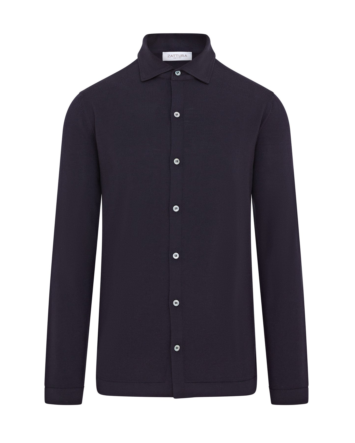 Techwool Knitted Shirt (Navy)
