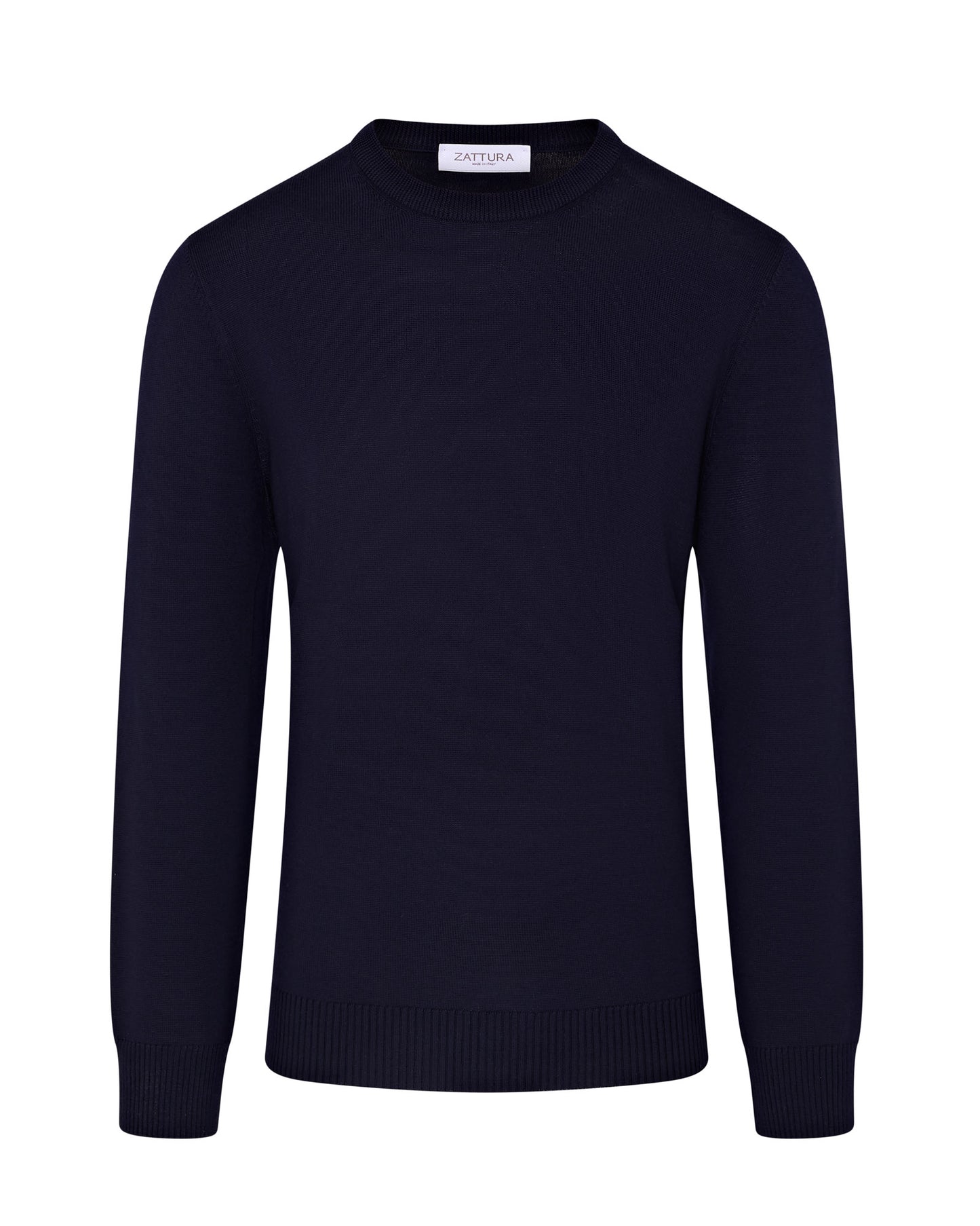 Tech Wool Crew Neck Long Sleeve Jumper (Navy)