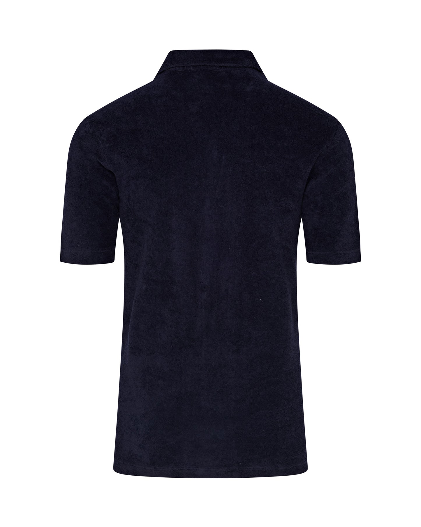 Terry Towelling Short Sleeve Shirt (Navy)