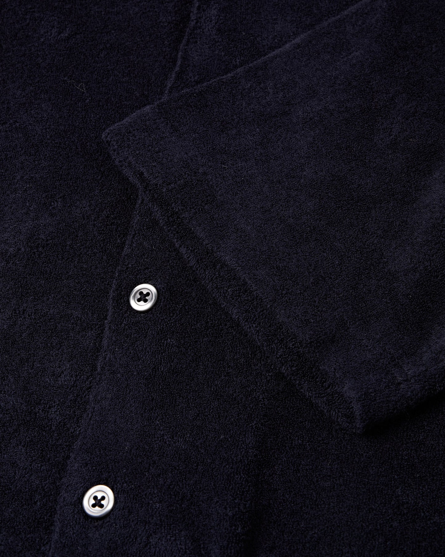 Terry Towelling Short Sleeve Shirt (Navy)