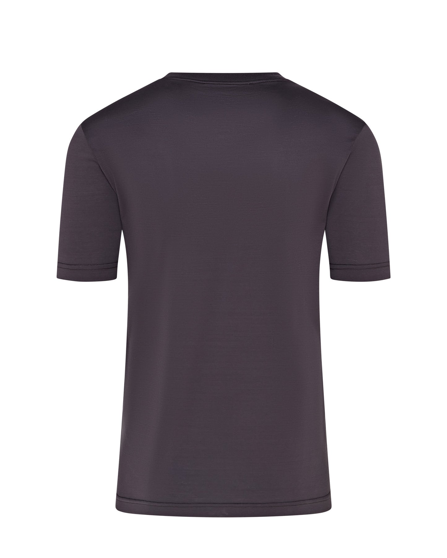 High Collar Short Sleeve Mercerised T-shirt (Carbon)