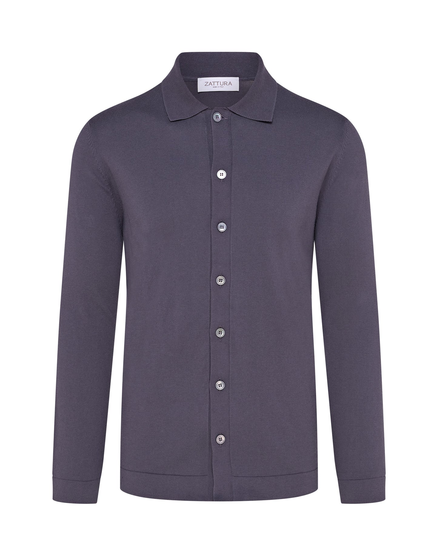 Knitted Button Up Shirt (Graphite)