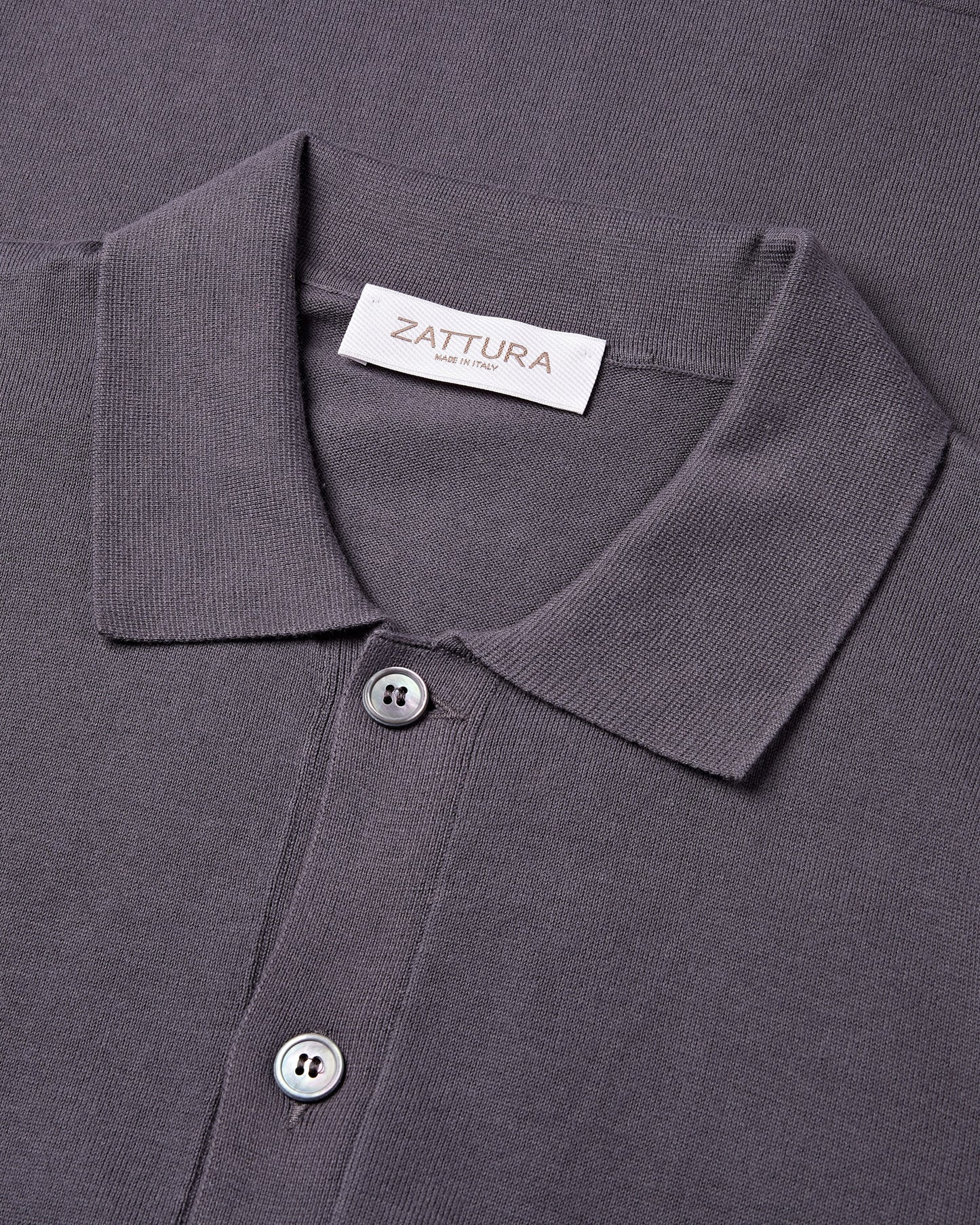 Knitted Button Up Shirt (Graphite)
