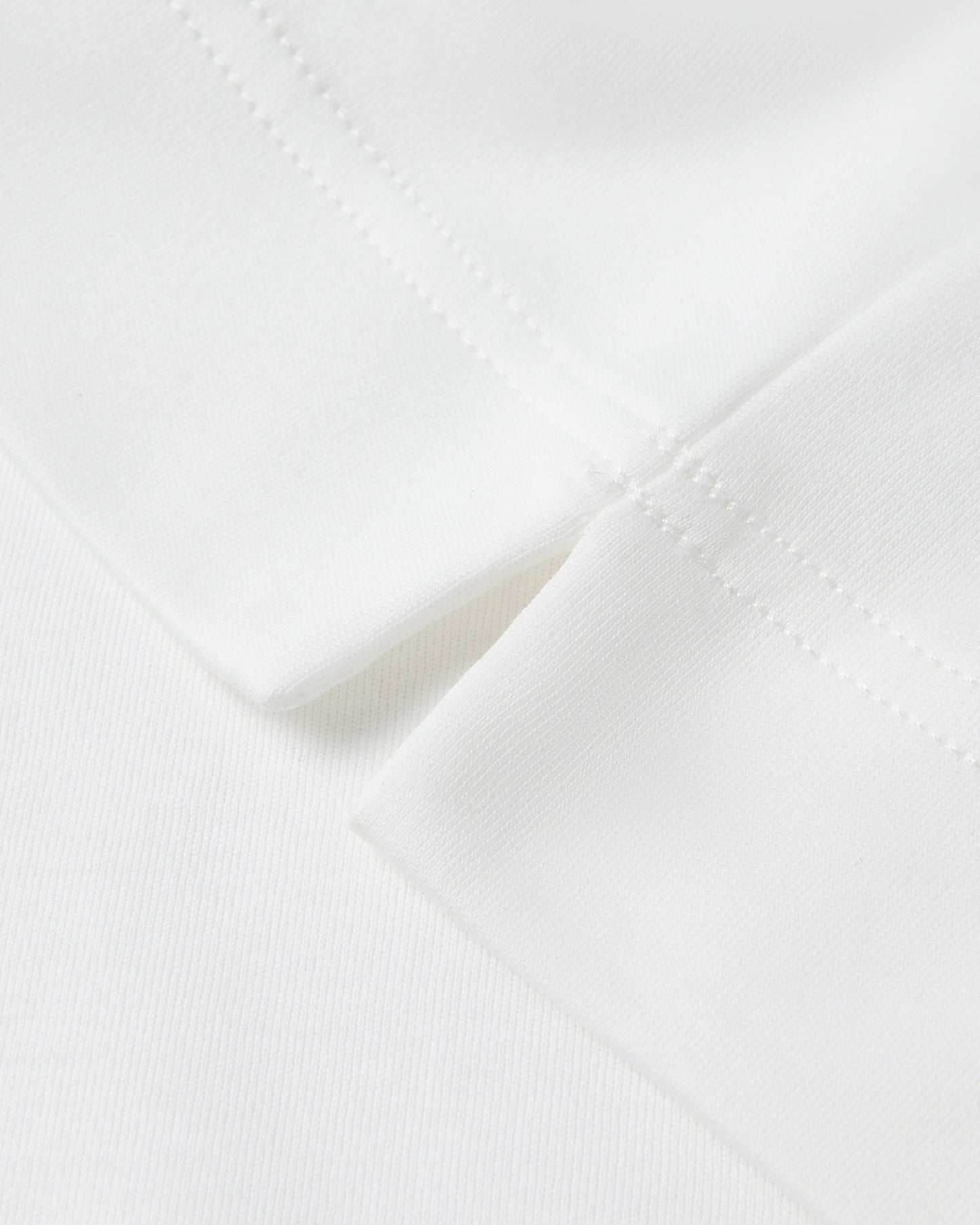 Zattura High Collar Short Sleeve Supima Cotton T-Shirt (White)