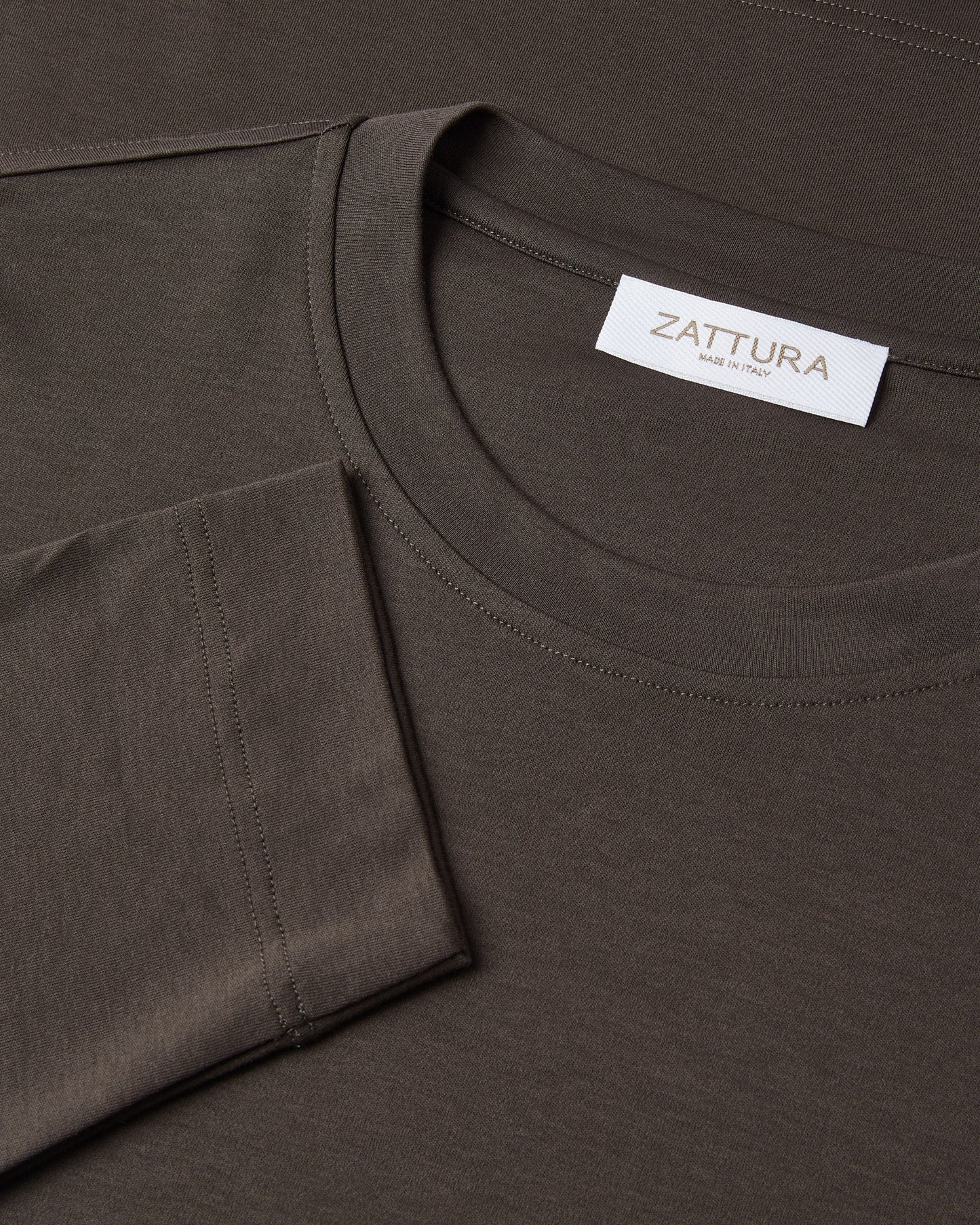 Long Sleeve Supima Cotton T-Shirt (Brown)