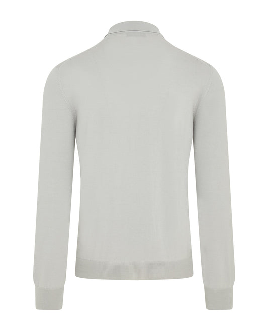 Zip Wool Overshirt (Grey)