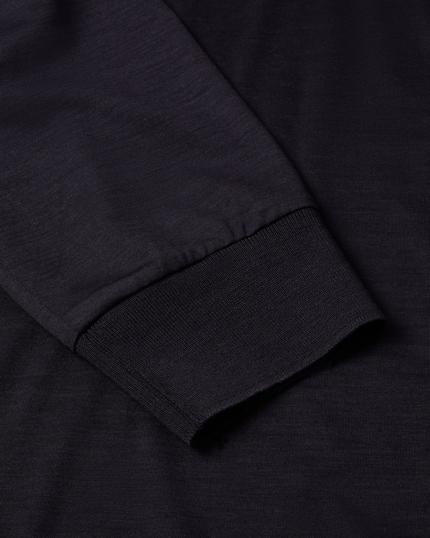 Long Sleeve Techwool Zip Polo (Navy)