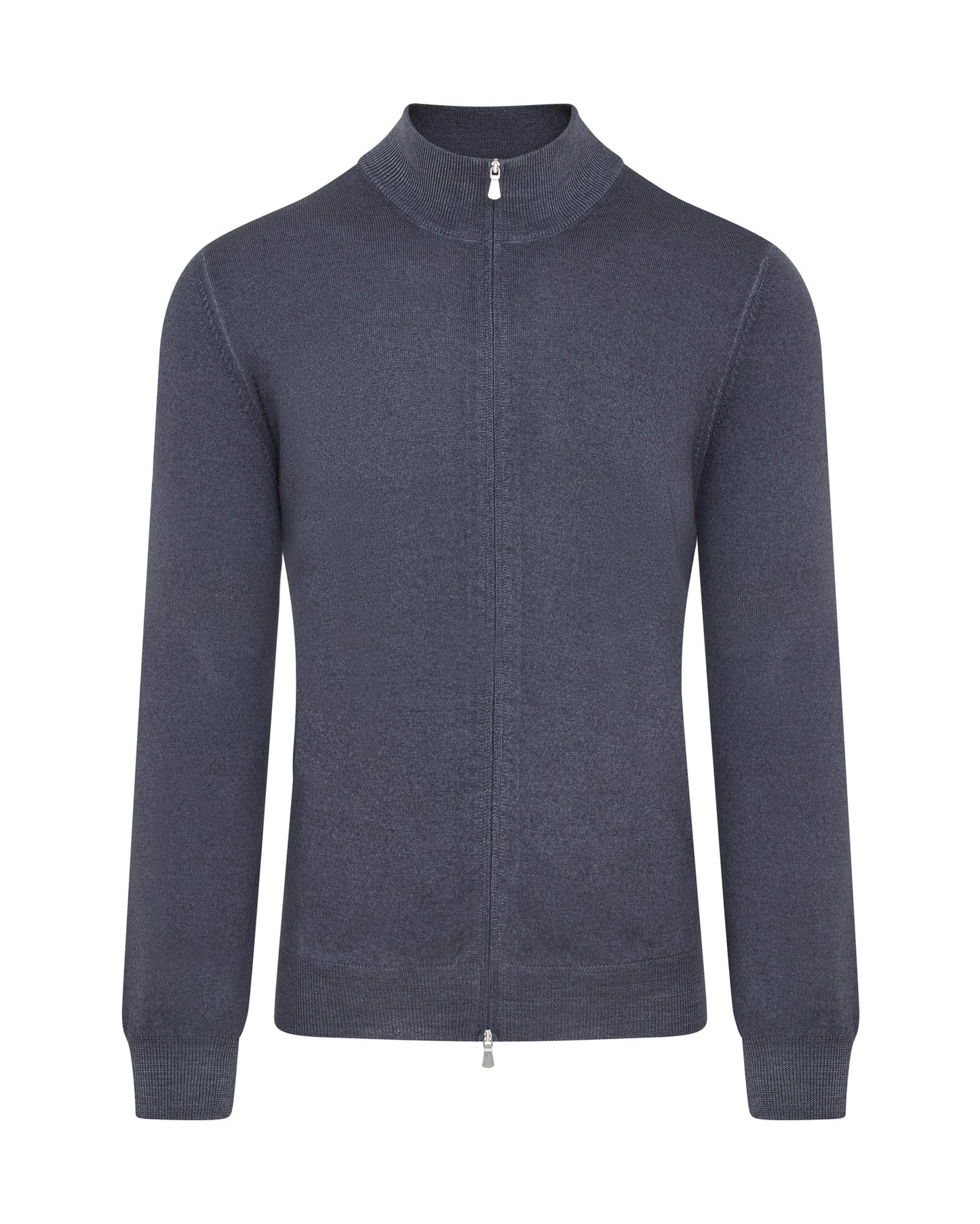 Full Zip Garment Dyed Cardigan (Charcoal)