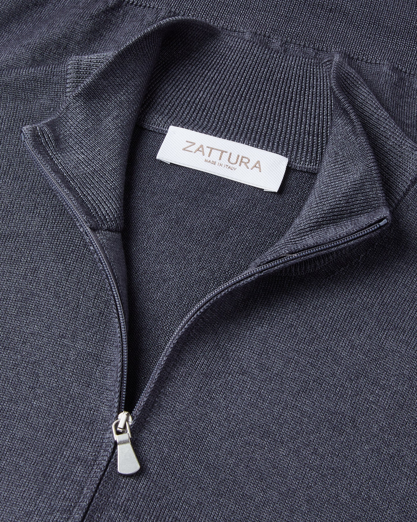 Full Zip Garment Dyed Cardigan (Charcoal)