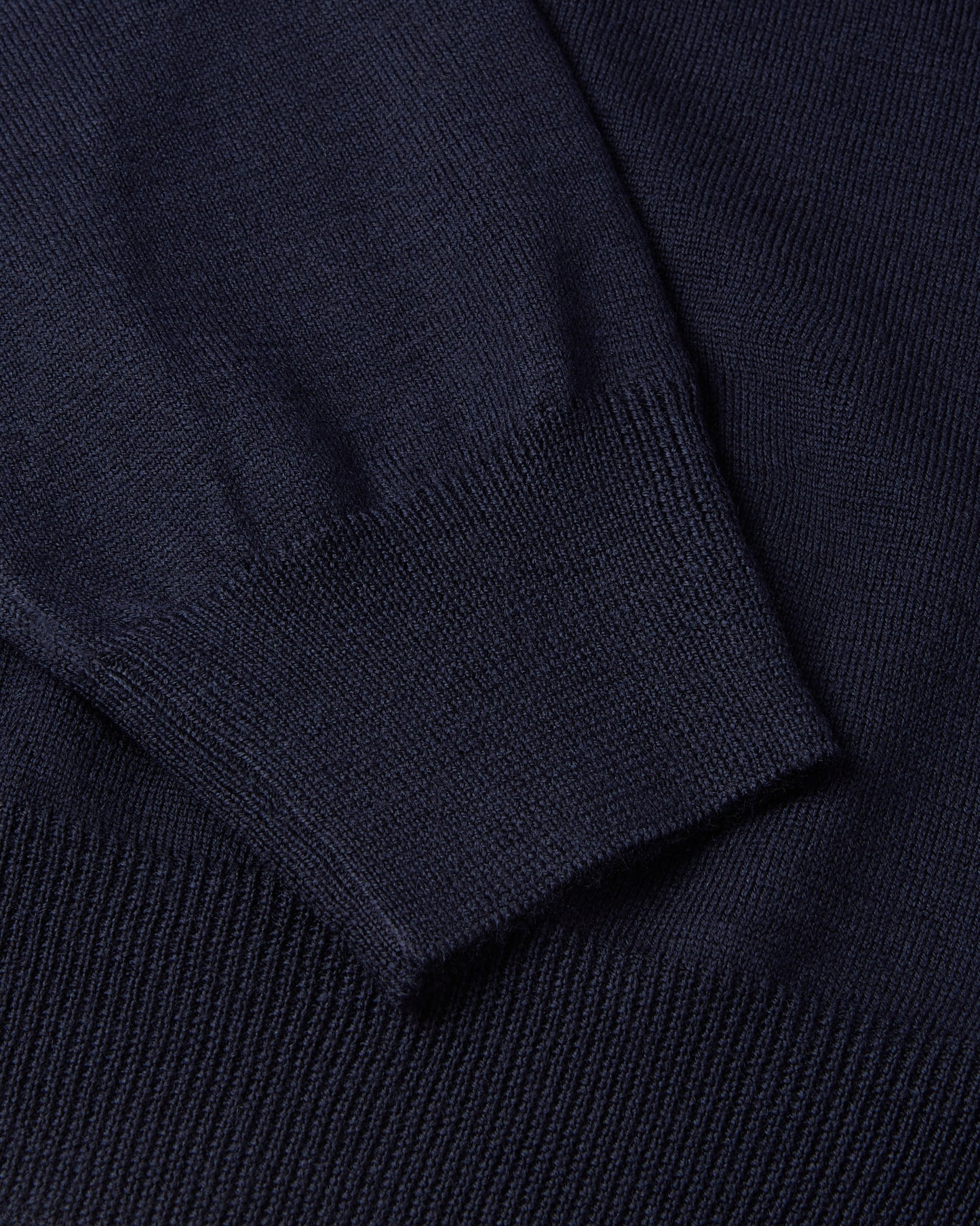 Zip Wool Overshirt (Navy)