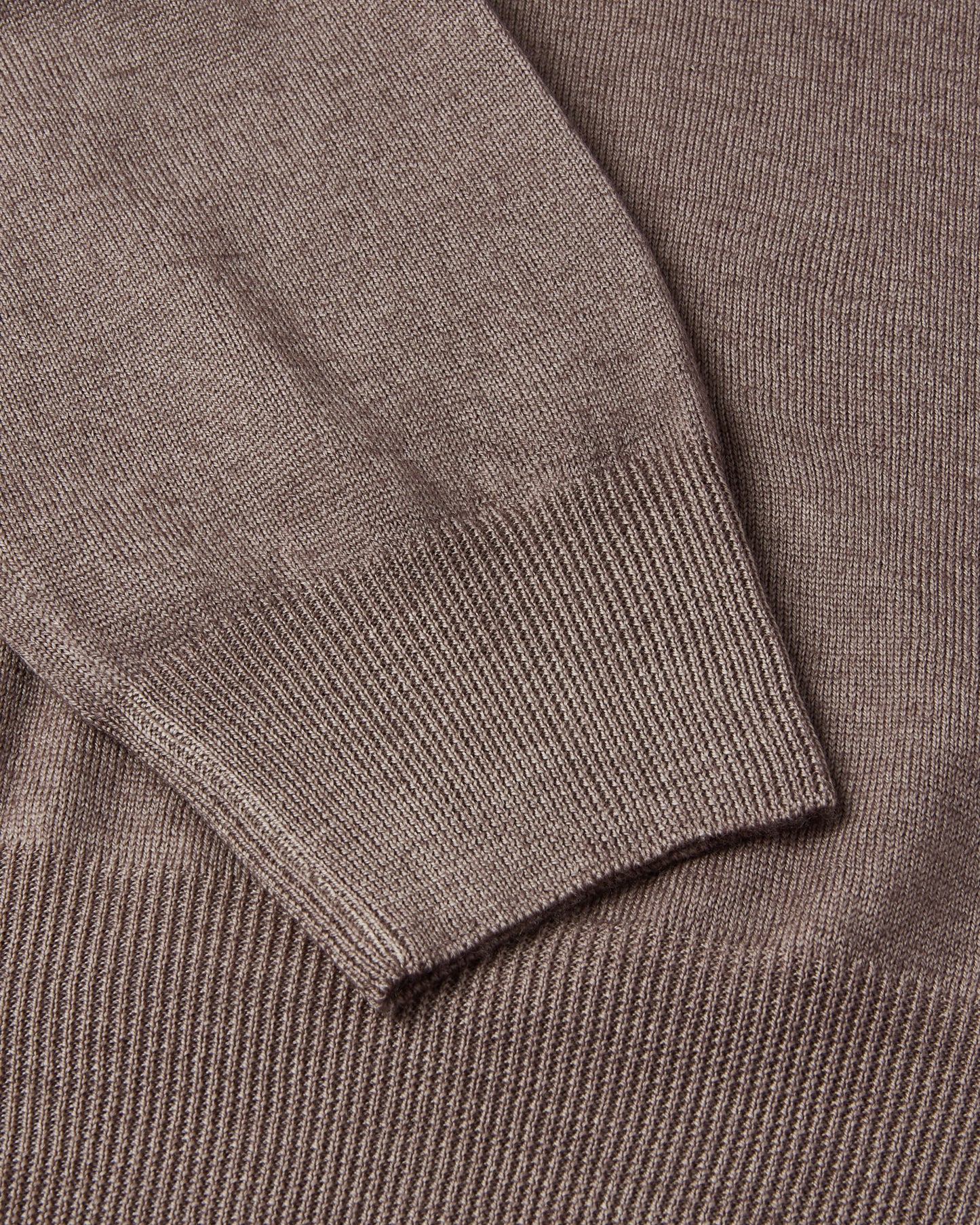 Full Zip Garment Dyed Cardigan (Taupe Brown)
