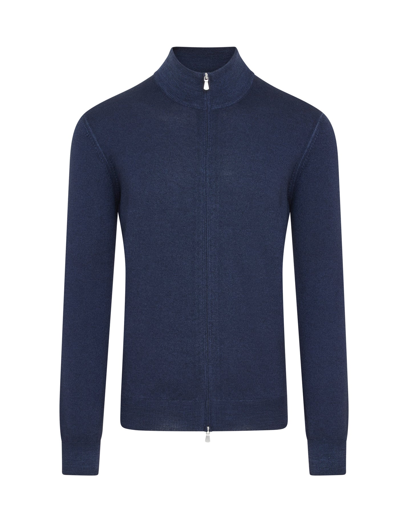 Full Zip Garment Dyed Cardigan (Blue)