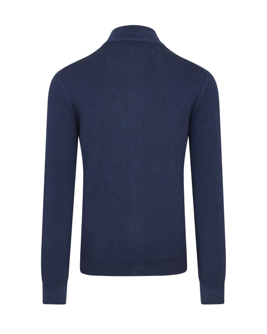 Full Zip Garment Dyed Cardigan (Blue)