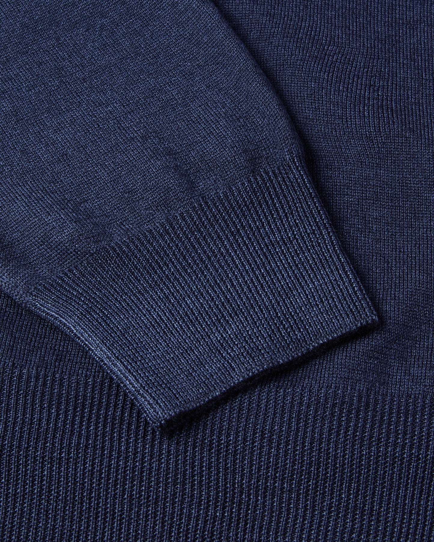 Full Zip Garment Dyed Cardigan (Blue)