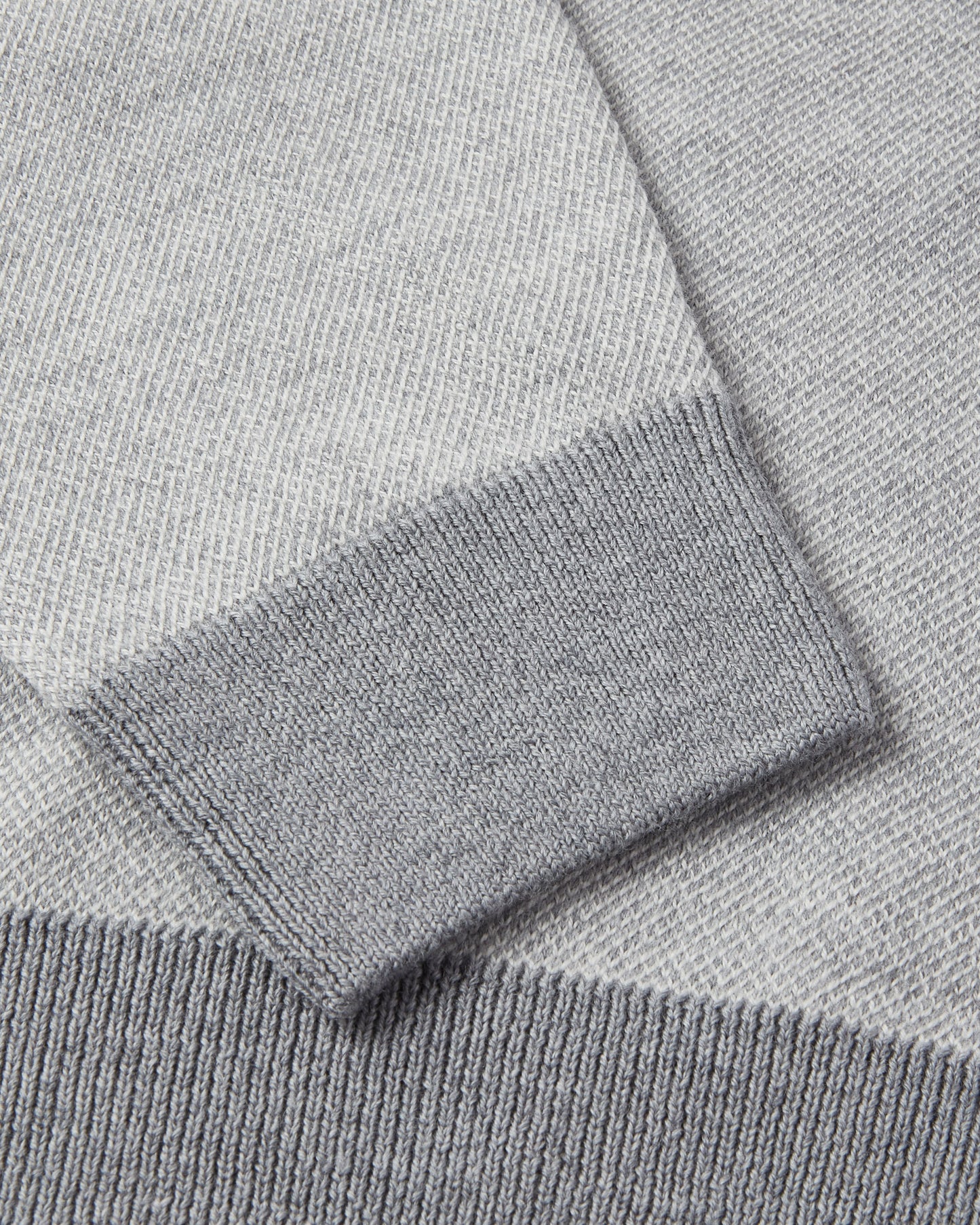 Full Zip Jacquard Knitted Cardigan (Grey)