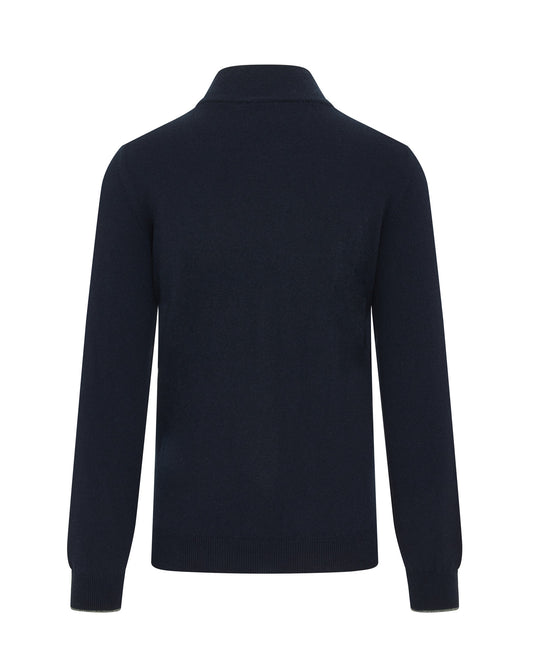 Concealed Quarter Zip Jumper (Navy)