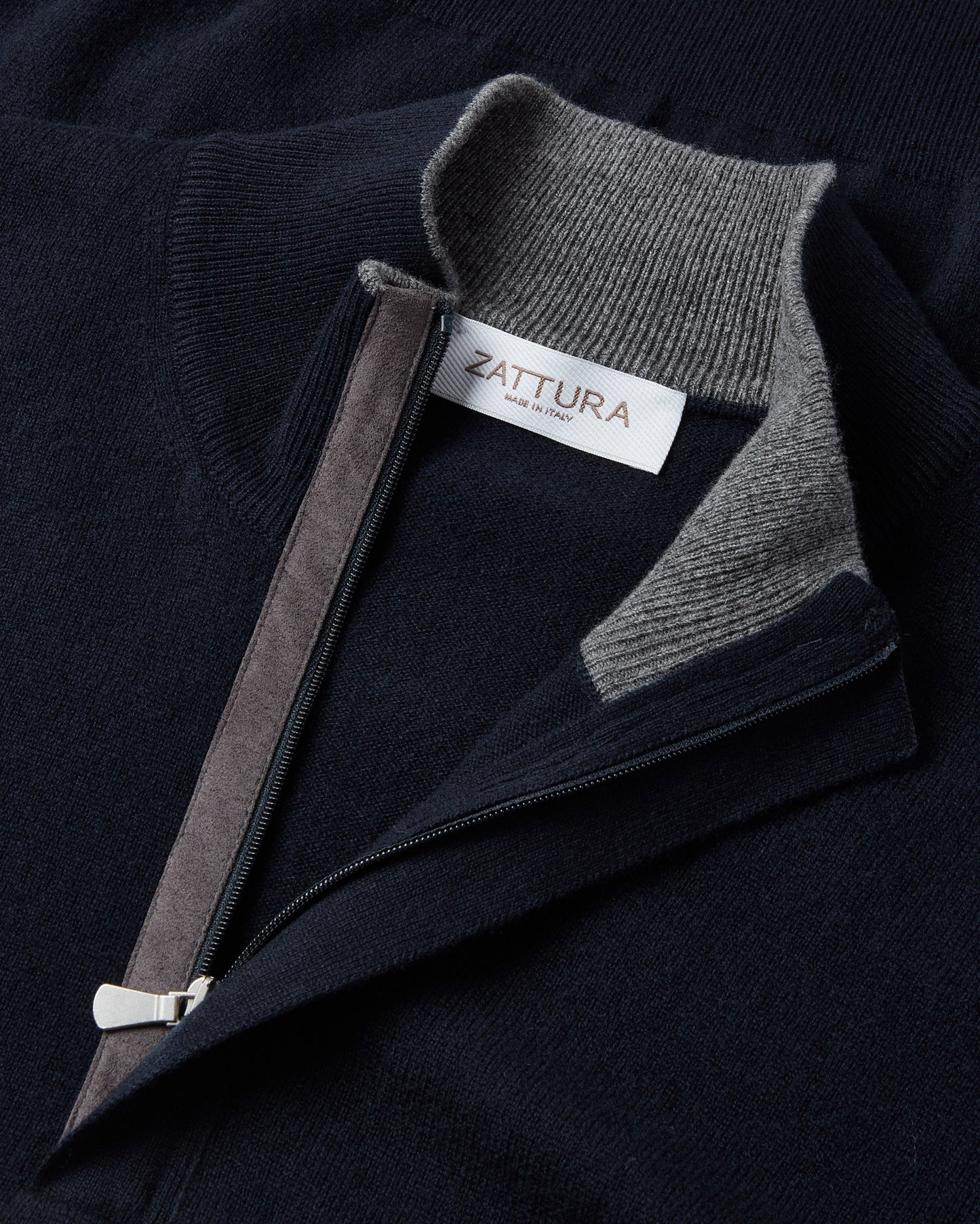 Concealed Quarter Zip Jumper (Navy)