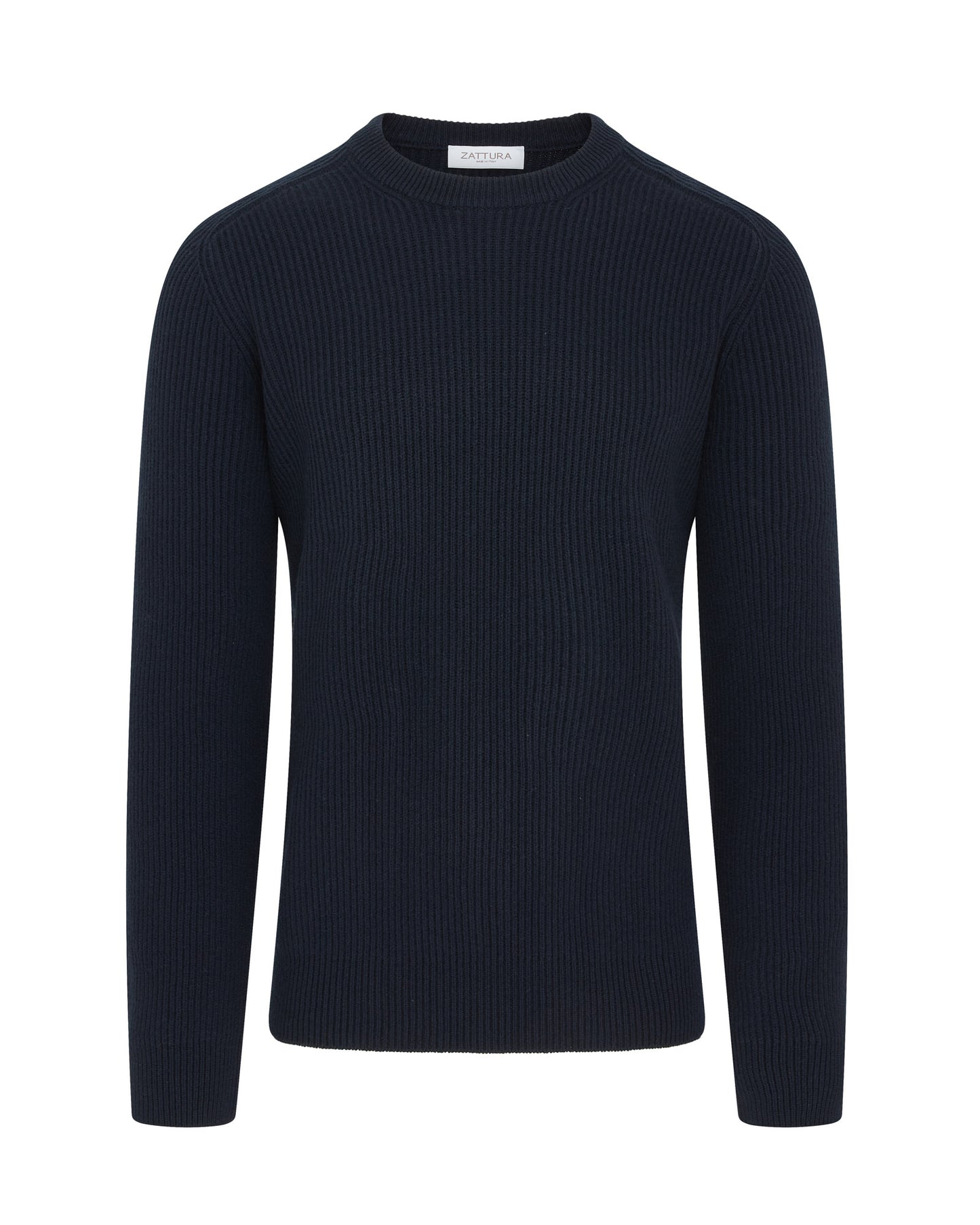Chunky Rib Crew Neck Jumper (Navy)