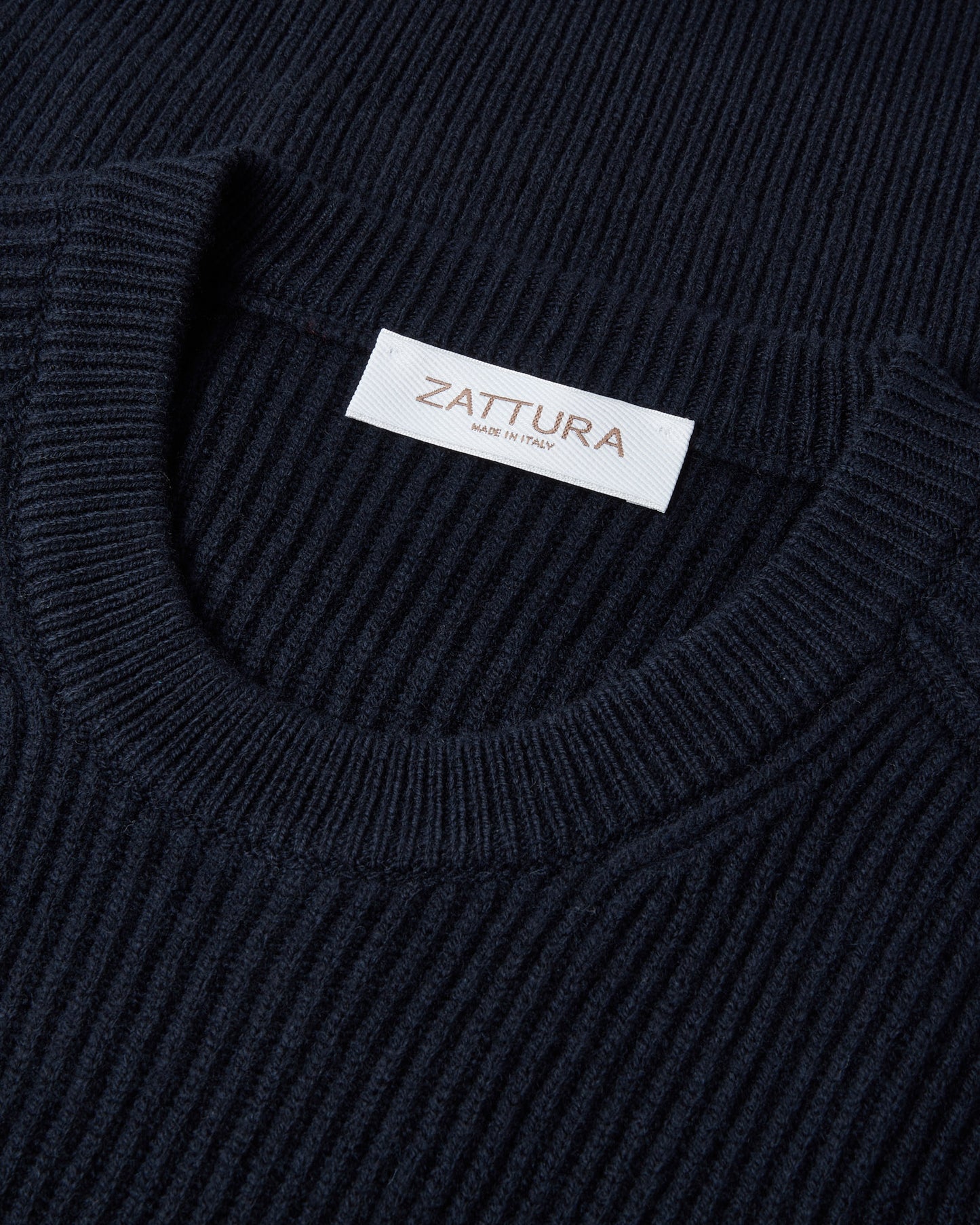 Chunky Rib Crew Neck Jumper (Navy)