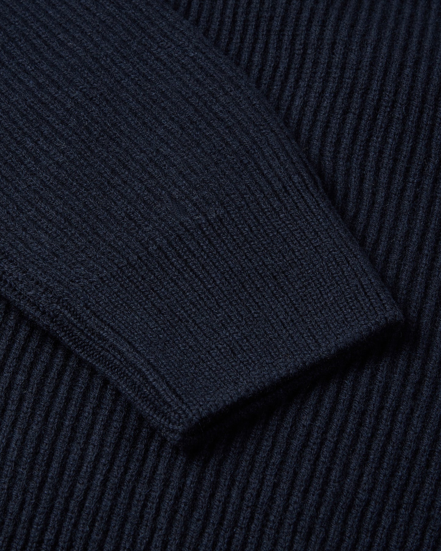 Chunky Rib Crew Neck Jumper (Navy)