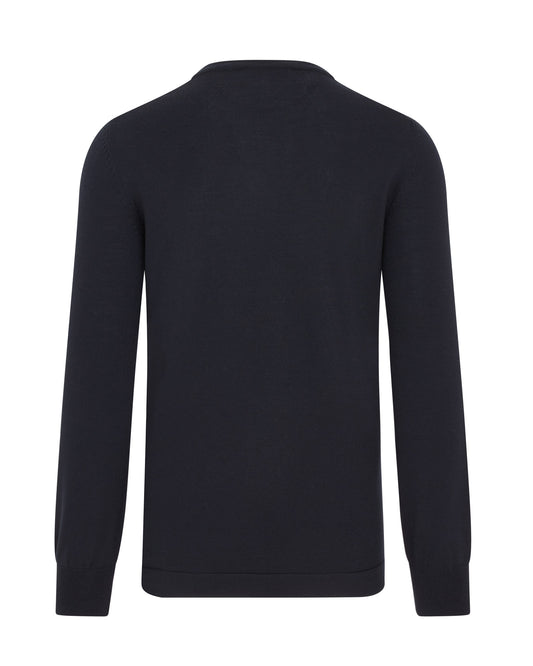Long Sleeve Techwool Crew Neck Knit (Navy)