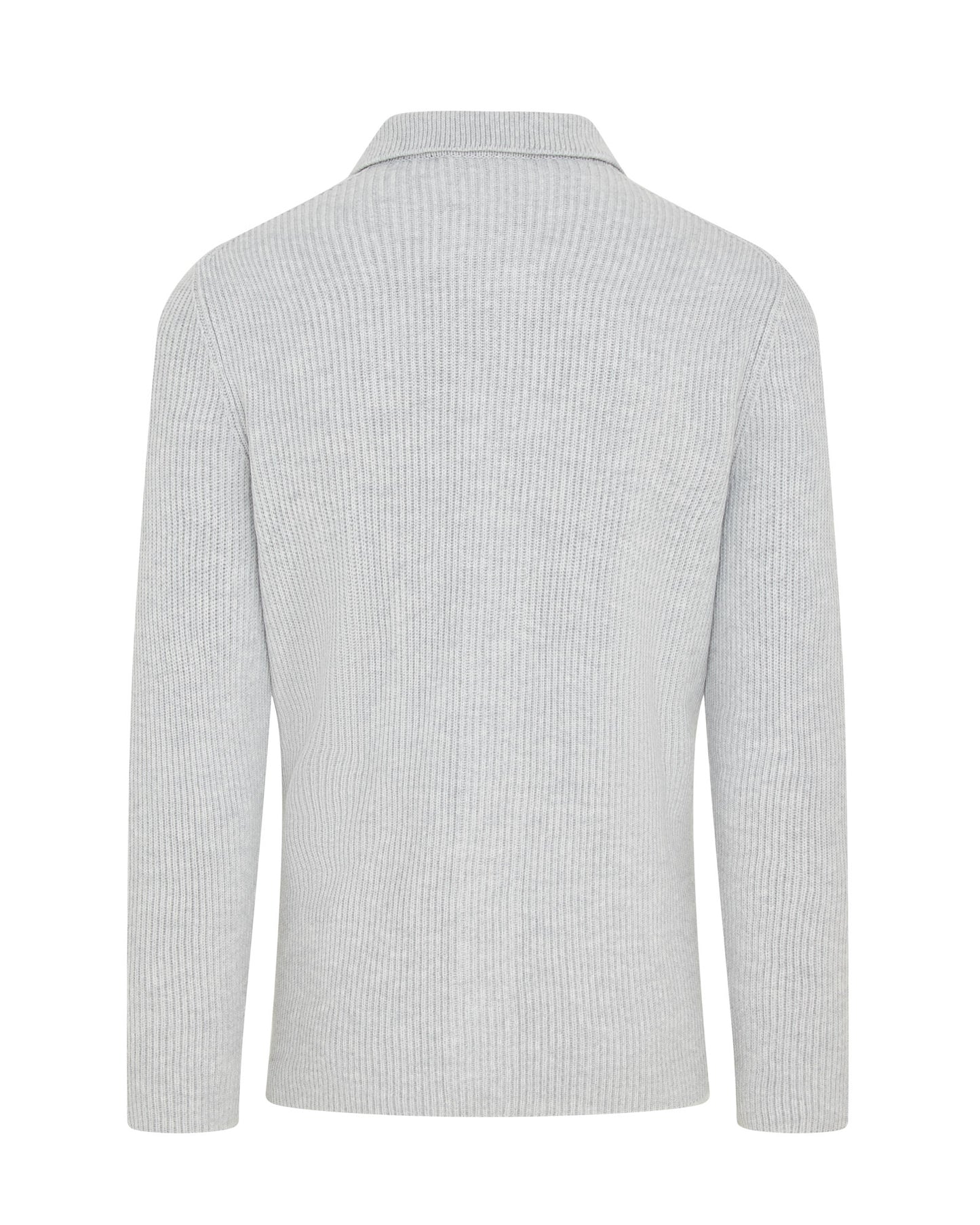 Chunky Knit Button Overshirt (Grey)