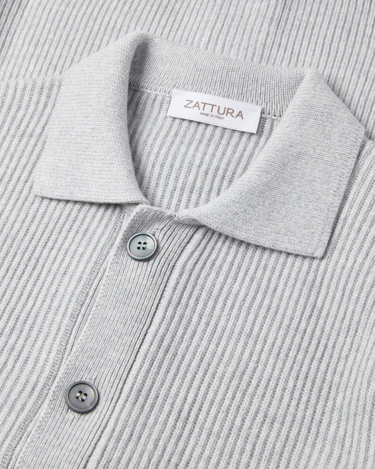 Chunky Knit Button Overshirt (Grey)
