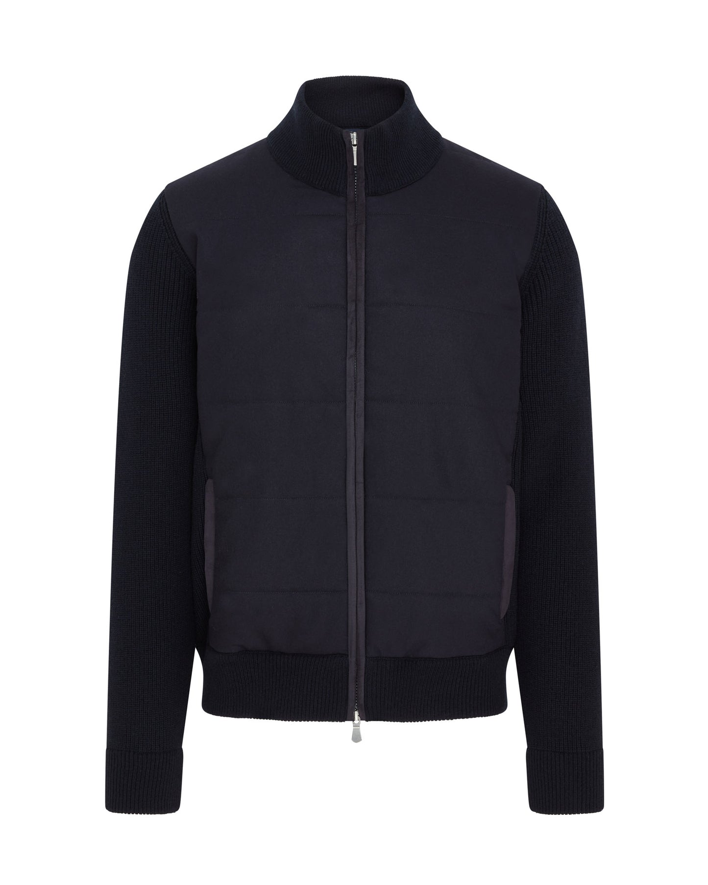 Performance Wool Hybrid Bomber Jacket (Navy)