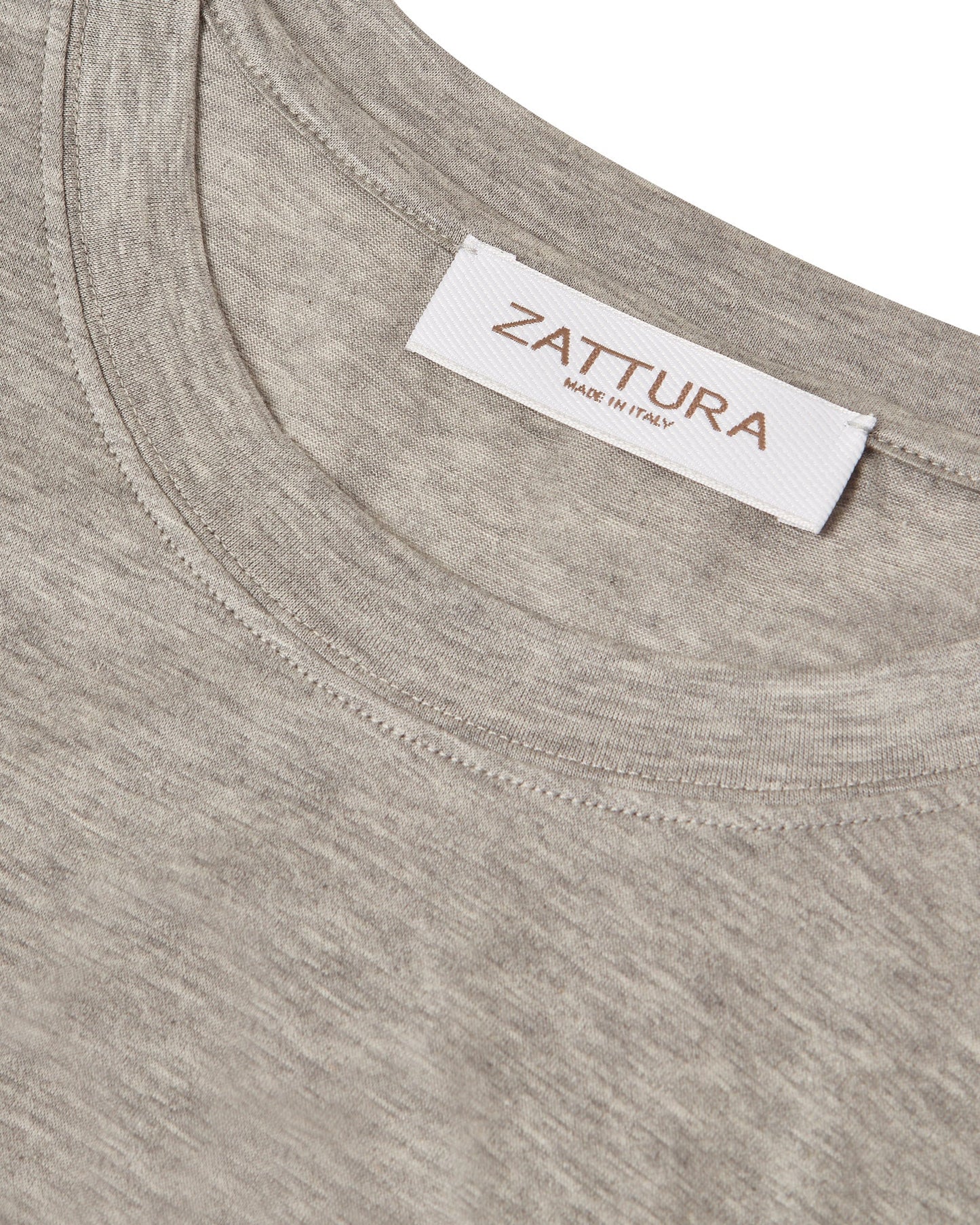 Zattura Mercerised Short Sleeve T-Shirt (Grey Marl)