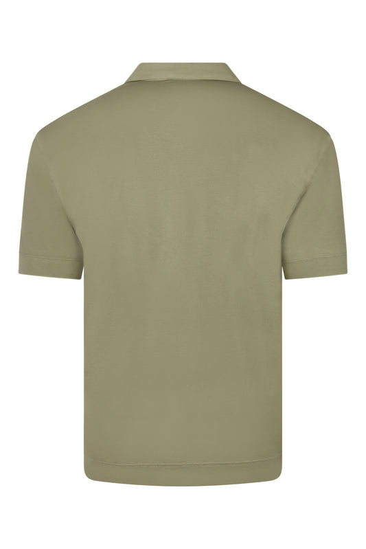 Zattura Relaxed Fit Short Sleeve Cuban Shirt (Khaki)