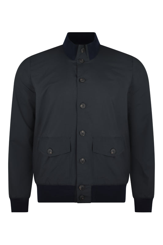 Zattura Tech Button Bomber Jacket (Navy)