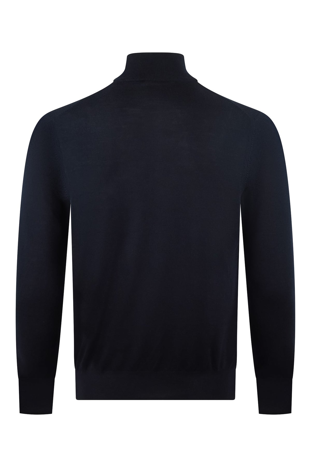 Zattura Superfine Loro Piana Merino Wool Quarter Zip Jumper (Navy)