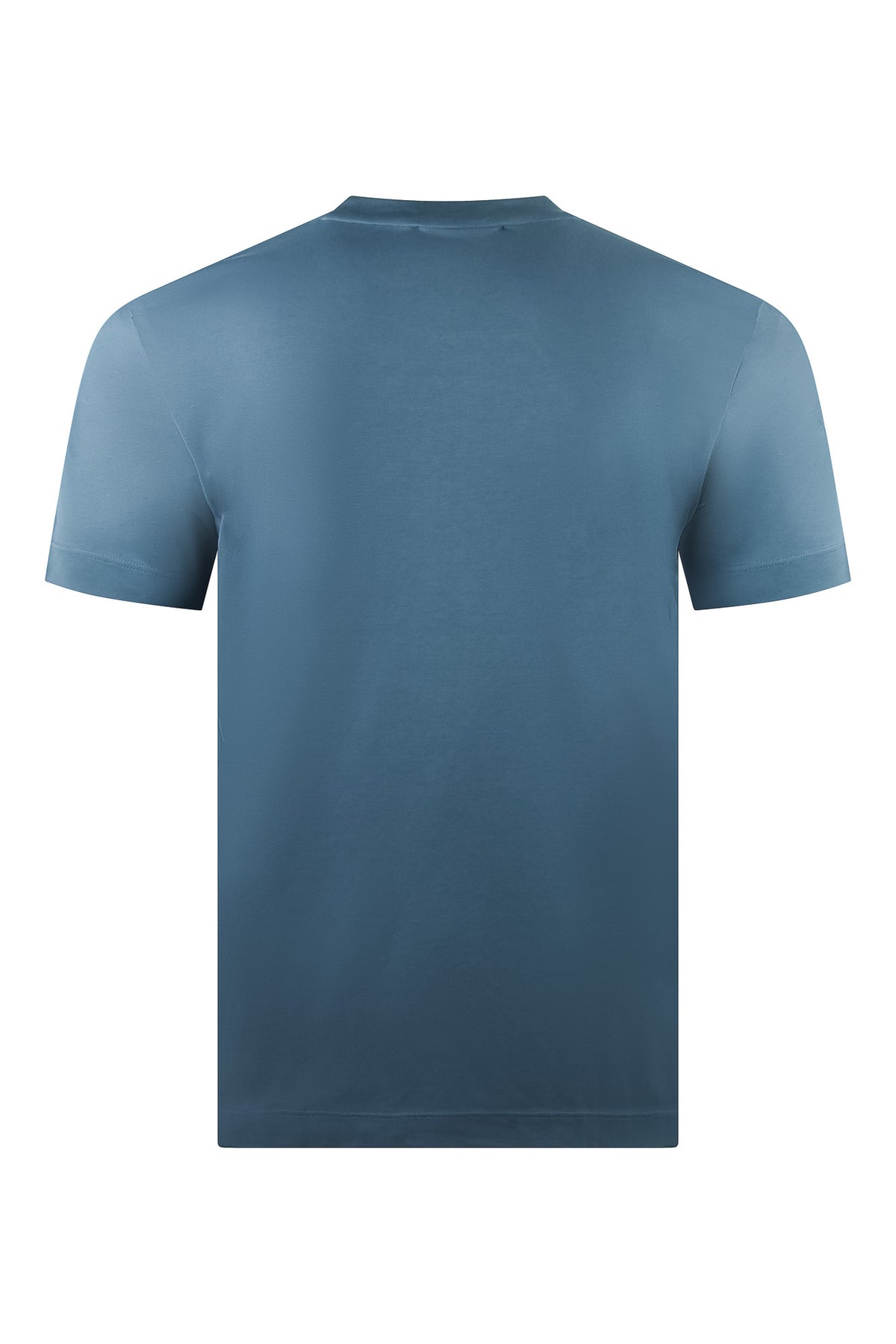 Zattura Supima Cotton Short Sleeve High Collar T-shirt (Sky Blue)
