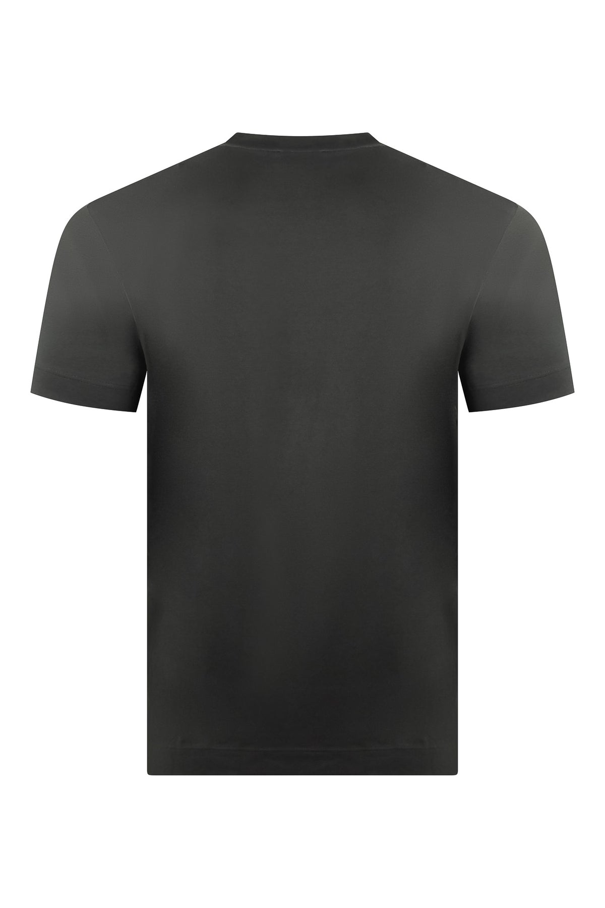 Zattura Supima Cotton Short Sleeve High Collar T-shirt (Dark Taupe)