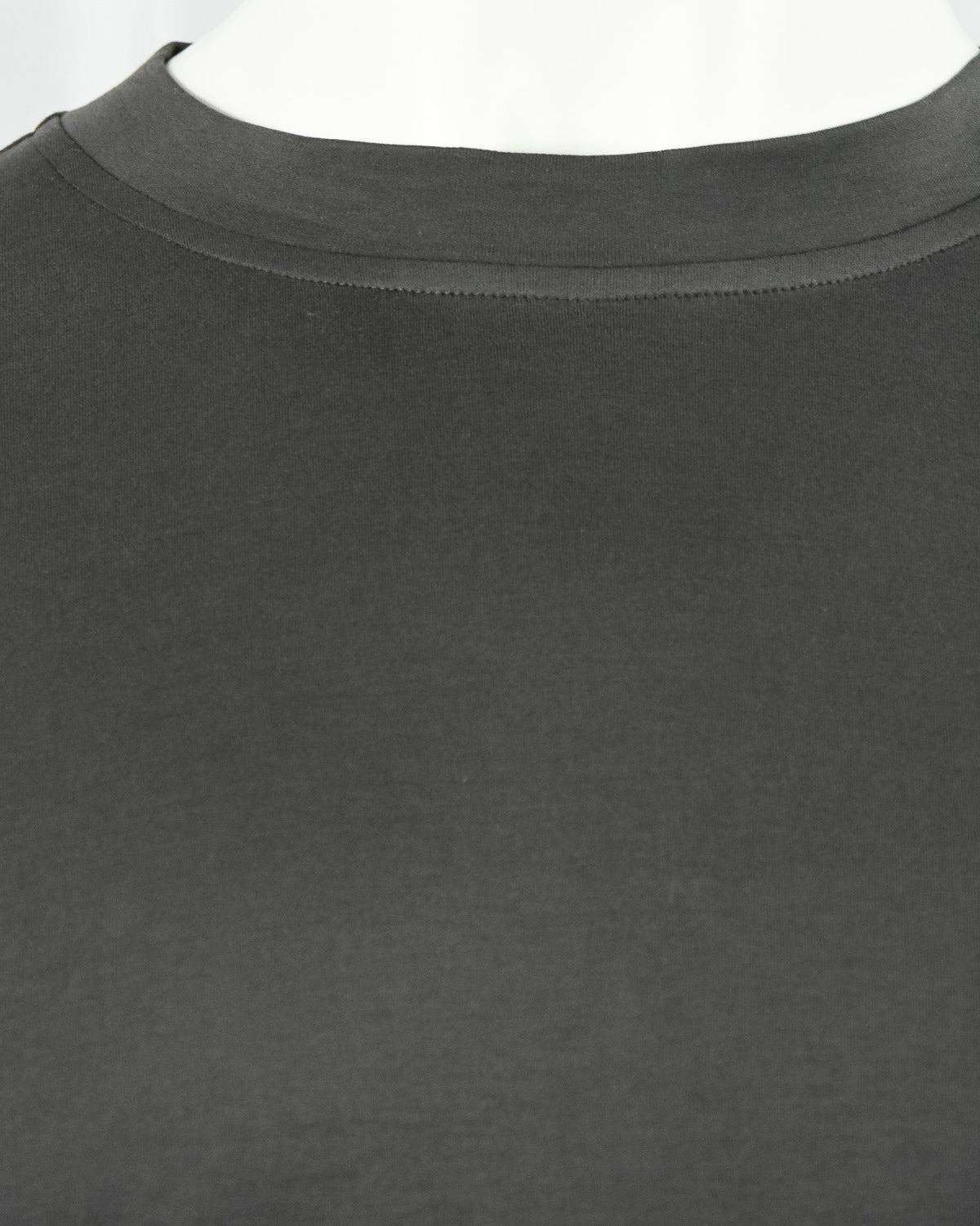 Zattura Supima Cotton Short Sleeve High Collar T-shirt (Dark Taupe)