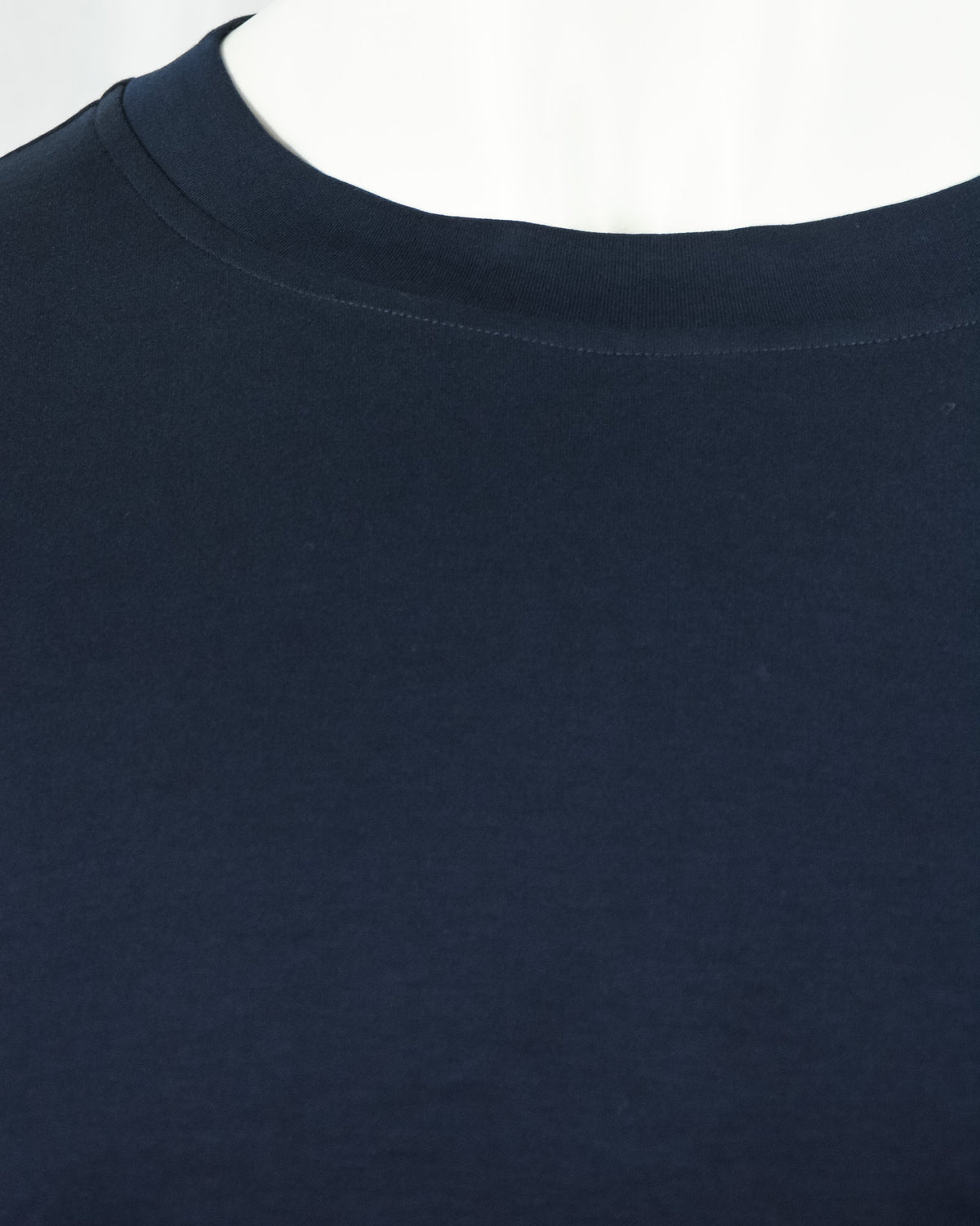 Zattura Supima Cotton Short Sleeve High Collar T-shirt (Navy)