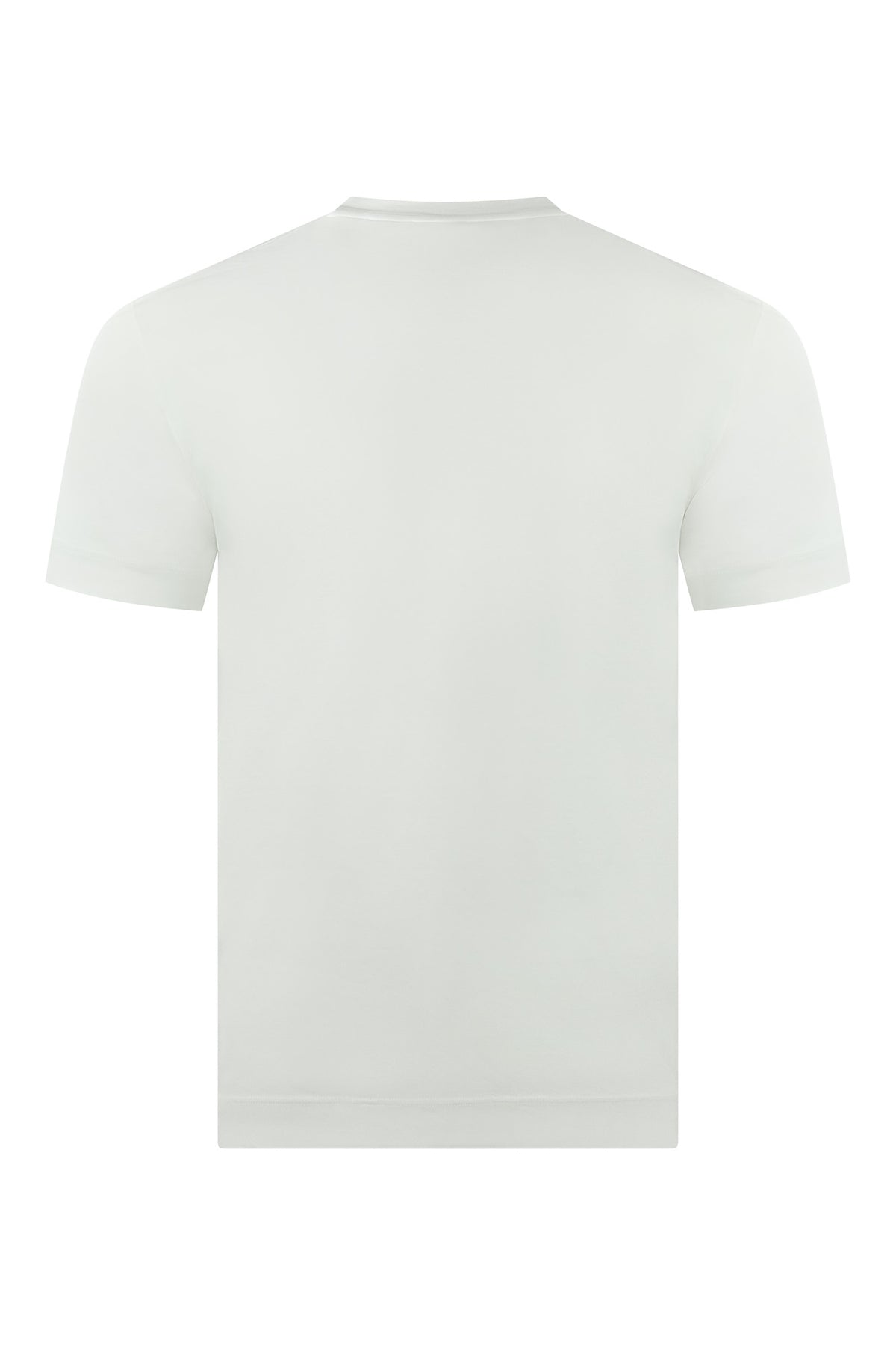 Zattura Supima Cotton Short Sleeve High Collar T-shirt (White)