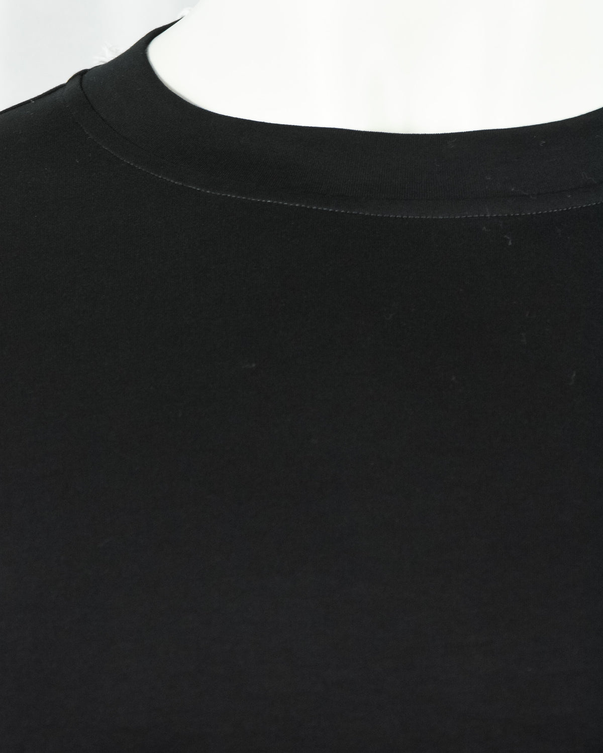 Zattura Supima Cotton Short Sleeve High Collar T-shirt (Black)