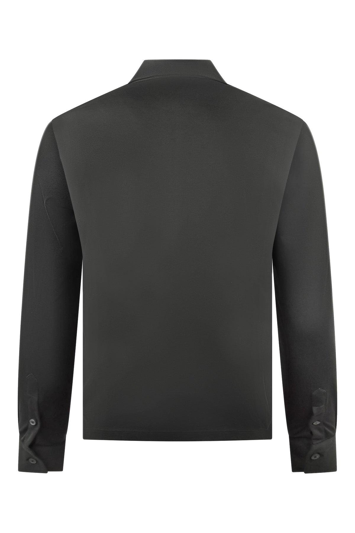 Zattura Supima Cotton Long Sleeve Zip Polo (Dark Taupe)