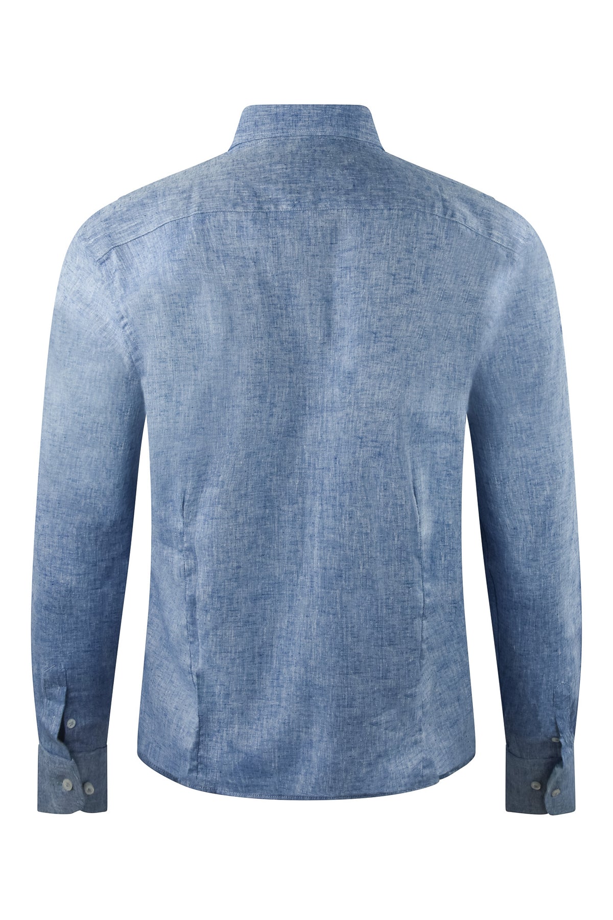 Zattura Cotton & Linen Long Sleeve Shirt (Light Blue)