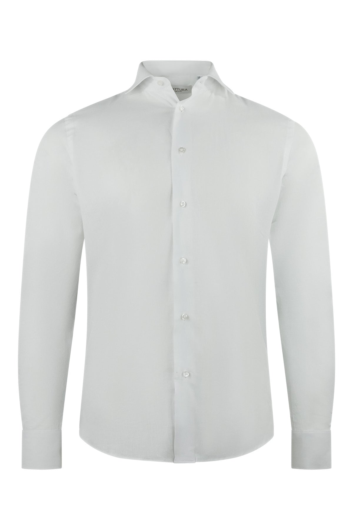 Zattura Cotton & Linen Long Sleeve Shirt (White)