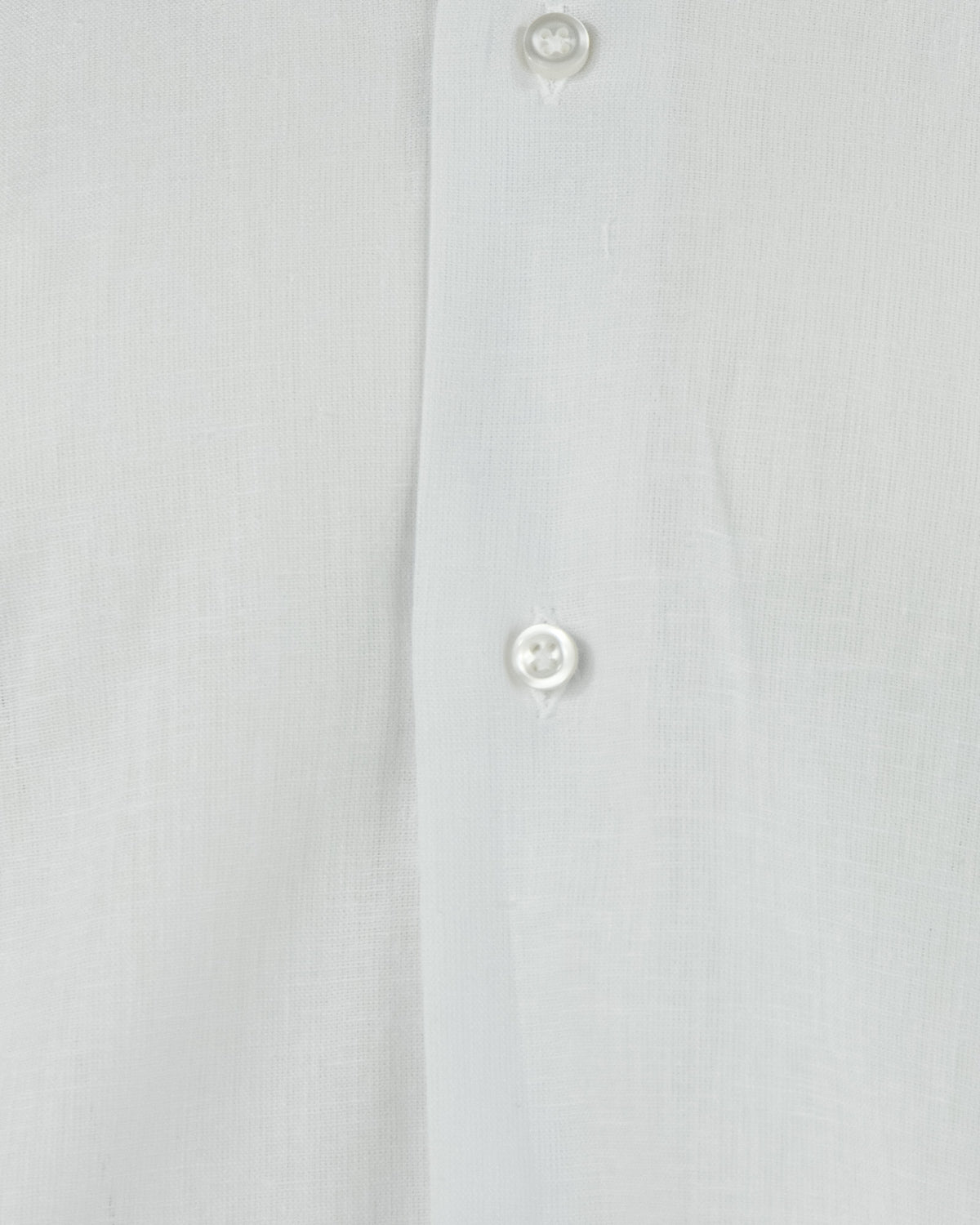Zattura Cotton & Linen Long Sleeve Shirt (White)