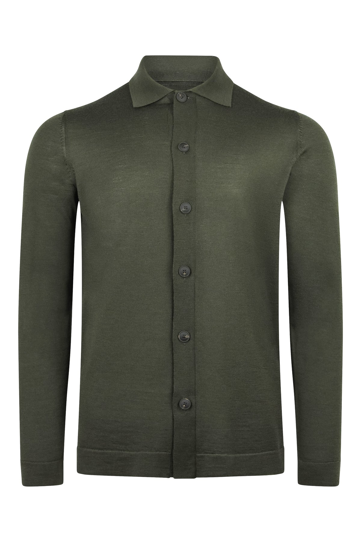Zattura TechWool Knitted Button Over Shirt (Green)