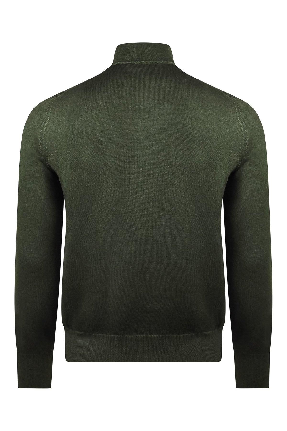 Zattura Full Zip Garment Dyed Cardigan (Bottle Green)
